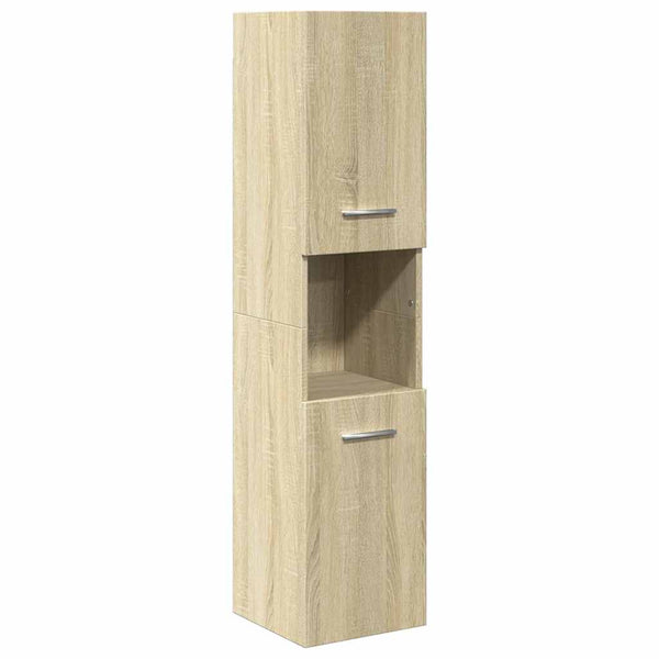 Badezimmerschrank Sonoma-Eiche 30x30x130 cm