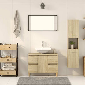 Badezimmerschrank Sonoma-Eiche 30x30x130 cm