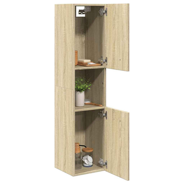 Badezimmerschrank Sonoma-Eiche 30x30x130 cm