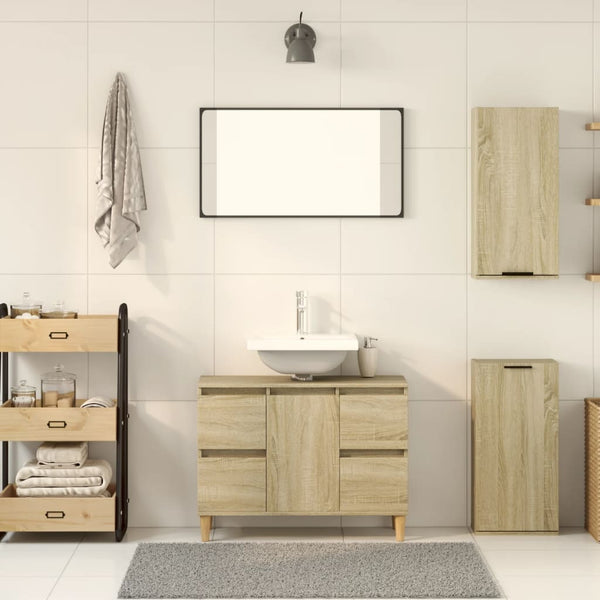 Wand-Badschrank Sonoma Eiche 32x20x67 cm