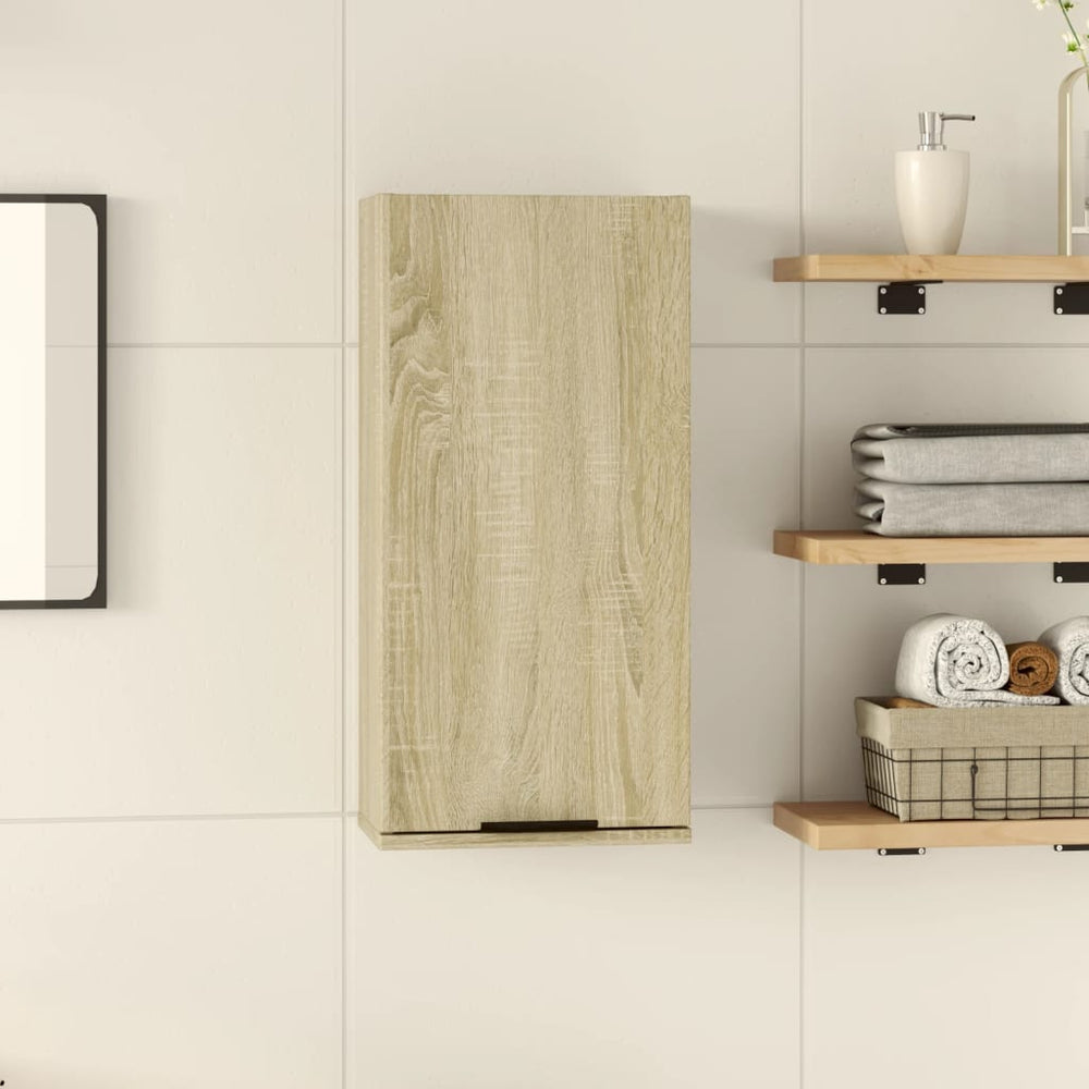 Wand-Badschrank Sonoma Eiche 32x20x67 cm