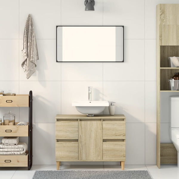 Waschbeckenunterschrank Sonoma-Eiche 80 cm