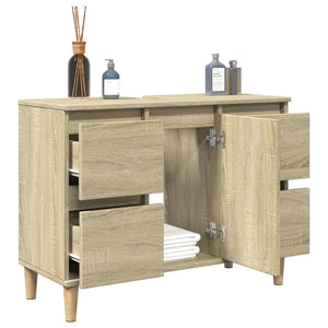 Waschbeckenunterschrank Sonoma-Eiche 80 cm