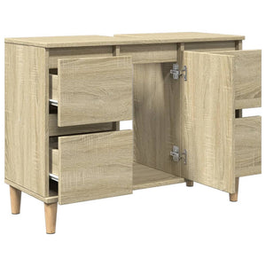 Waschbeckenunterschrank Sonoma-Eiche 80 cm