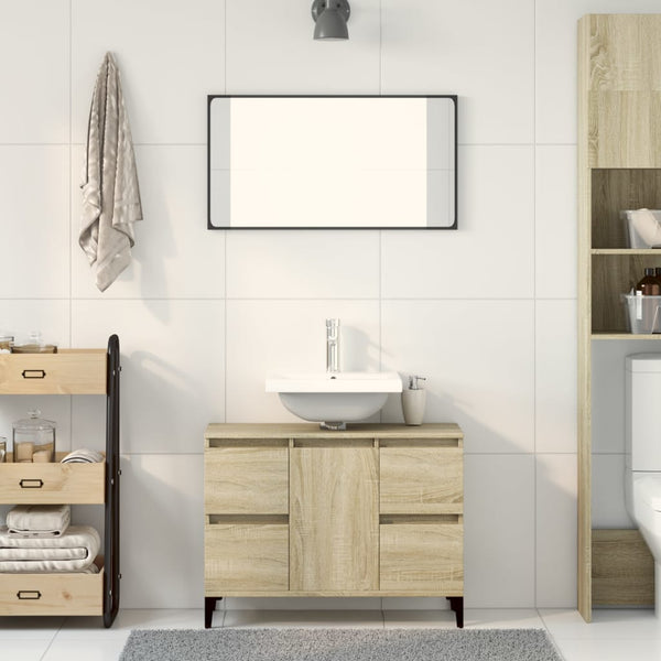 Waschbeckenunterschrank Sonoma-Eiche 80 cm