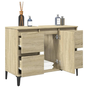Waschbeckenunterschrank Sonoma-Eiche 80 cm