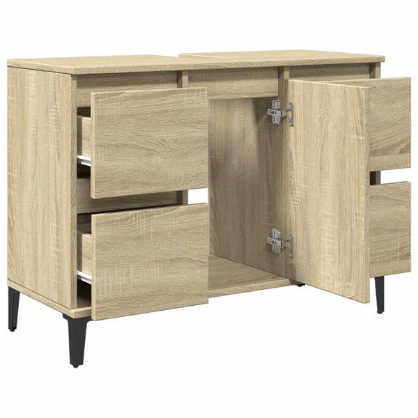 Waschbeckenunterschrank Sonoma-Eiche 80 cm