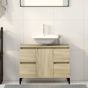 Waschbeckenunterschrank Sonoma-Eiche 80 cm