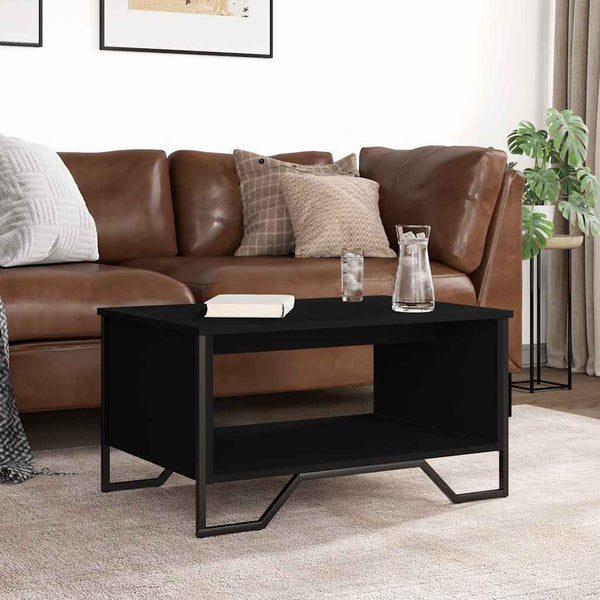 Schwarzer Couchtisch 75x51 cm
