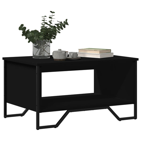 Schwarzer Couchtisch 75x51 cm