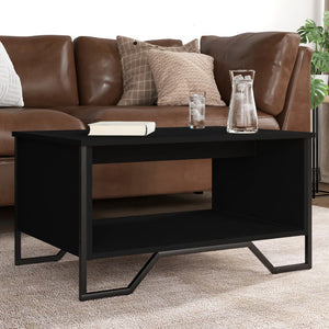 Schwarzer Couchtisch 75x51 cm