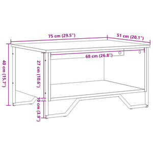 Sonoma Eiche Couchtisch 75x51 cm