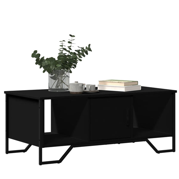 Schwarzer Couchtisch 100x51 cm