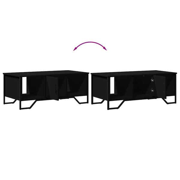 Schwarzer Couchtisch 100x51 cm