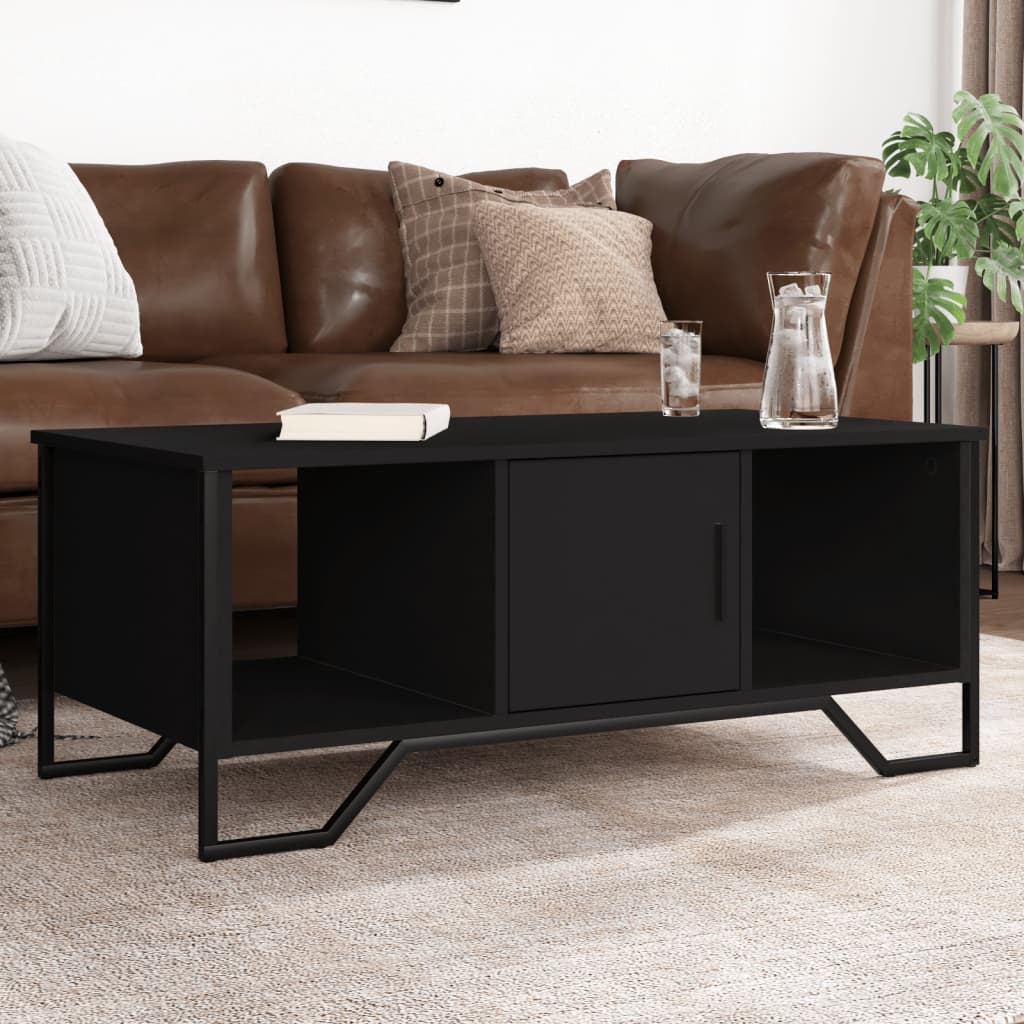 Schwarzer Couchtisch 100x51 cm