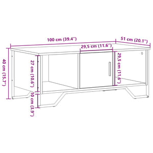 Couchtisch Räuchereiche 100x51 cm