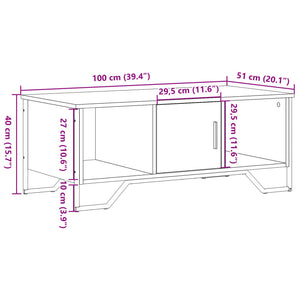 Couchtisch Grau Sonoma 100x51 cm