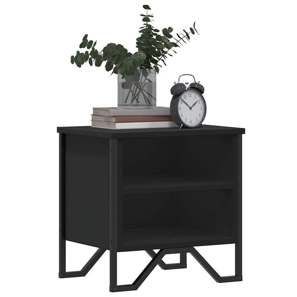 Nachttisch Schwarz 2er Set 40x30x40cm