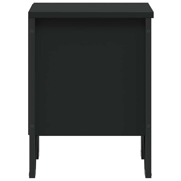 Nachttisch Schwarz 2er Set 40x30x40cm