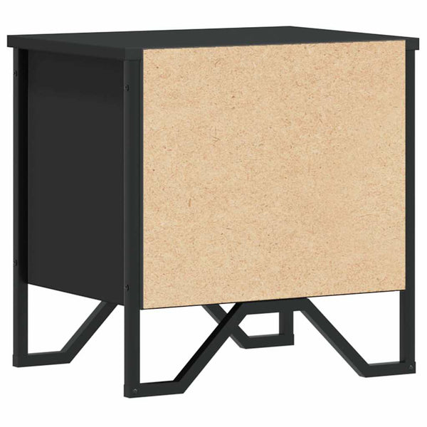Nachttisch Schwarz 2er Set 40x30x40cm