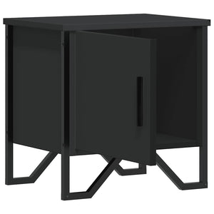 Nachttische Schwarz 40x40, 2er Set
