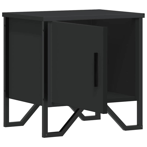 Nachttische Schwarz 40x40, 2er Set