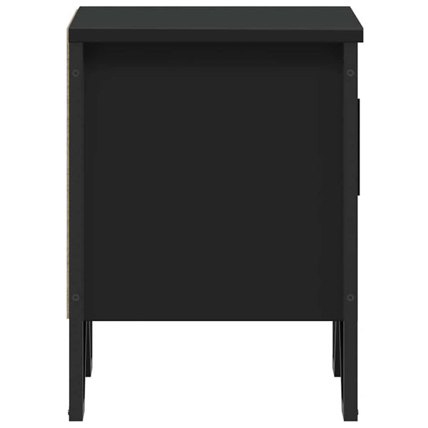 Nachttische Schwarz 40x40, 2er Set
