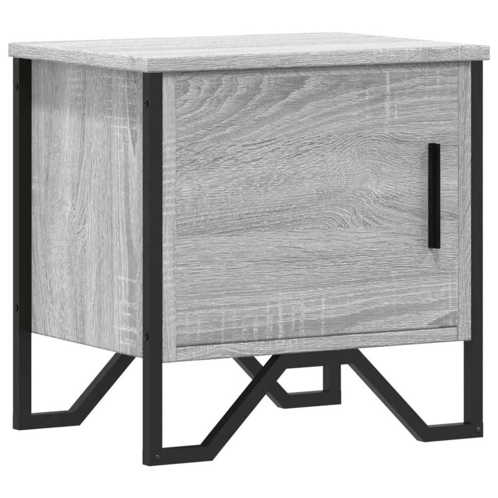vidaXL Nightstand Grey Sonoma 40x30x40 cm Engineered Wood
