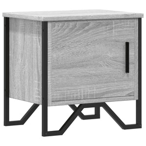 Grauer Nachttisch Sonoma, 40 cm