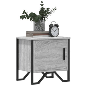 Grauer Nachttisch Sonoma, 40 cm