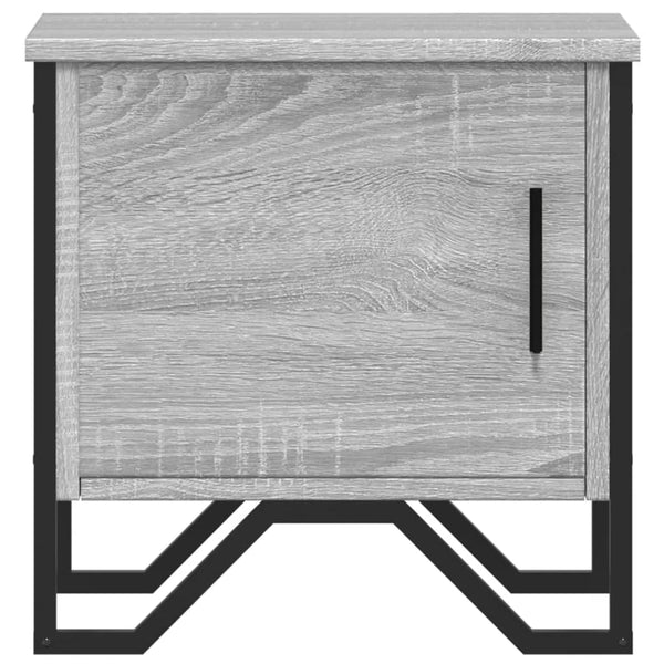 Grauer Nachttisch Sonoma, 40 cm