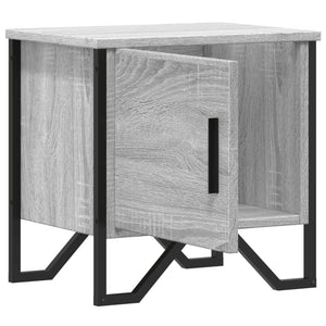 Grauer Nachttisch Sonoma, 40 cm