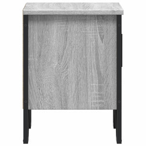 Grauer Nachttisch Sonoma, 40 cm