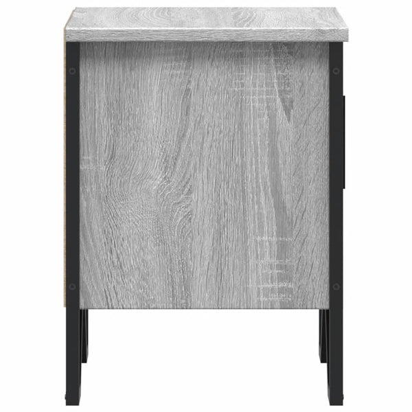 Grauer Nachttisch Sonoma, 40 cm