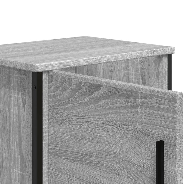 Grauer Nachttisch Sonoma, 40 cm