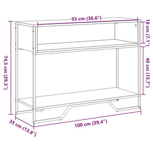Schwarzer Konsolentisch 100 cm