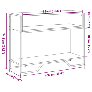 Sonoma Eiche Konsolentisch, 100 cm