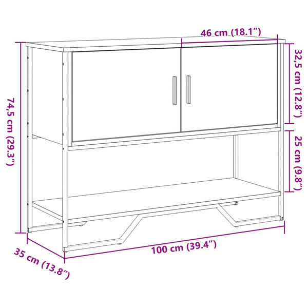 Konsolentisch Räuchereiche 100 cm