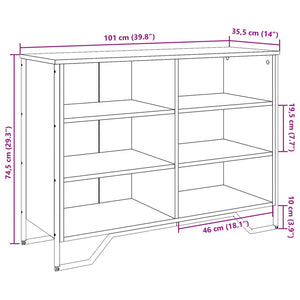 Sideboard Grau Sonoma 101 cm