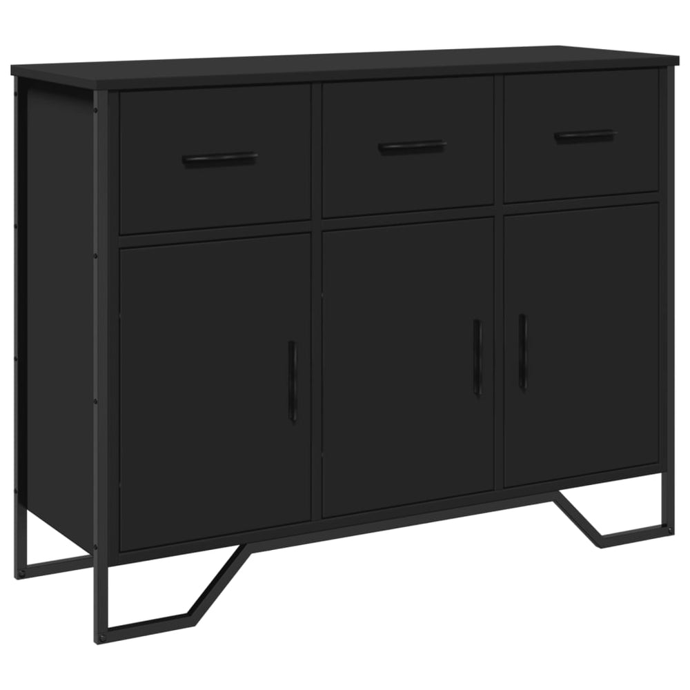Schwarzes Sideboard 97 cm Holzwerkstoff