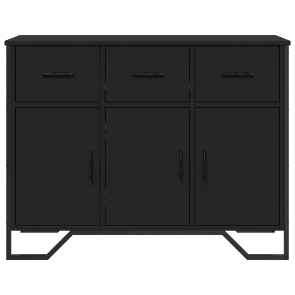 Schwarzes Sideboard 97 cm Holzwerkstoff