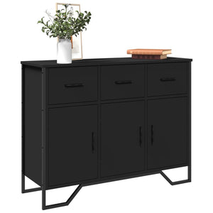 Schwarzes Sideboard 97 cm Holzwerkstoff
