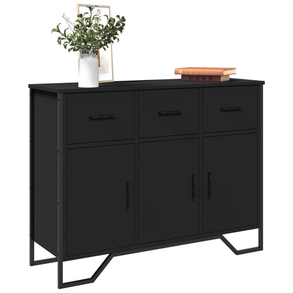 Schwarzes Sideboard 97 cm Holzwerkstoff