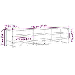 TV-Schrank Braun Eichen-Optik 180 cm