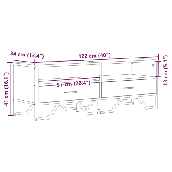 TV-Schrank Sonoma Eiche 122 cm