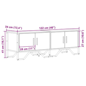 TV-Schrank Räuchereiche 122 cm
