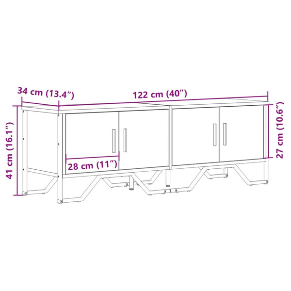 TV-Schrank Räuchereiche 122 cm