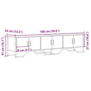 TV-Schrank Grau Sonoma 180 cm