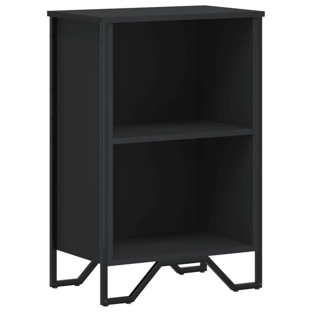 Schwarzes Bücherregal, 50 cm, Holz