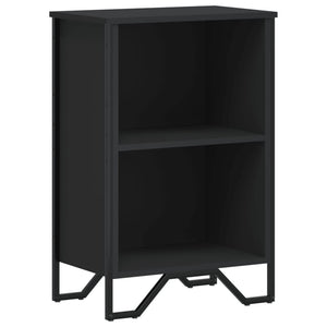 Schwarzes Bücherregal, 50 cm, Holz